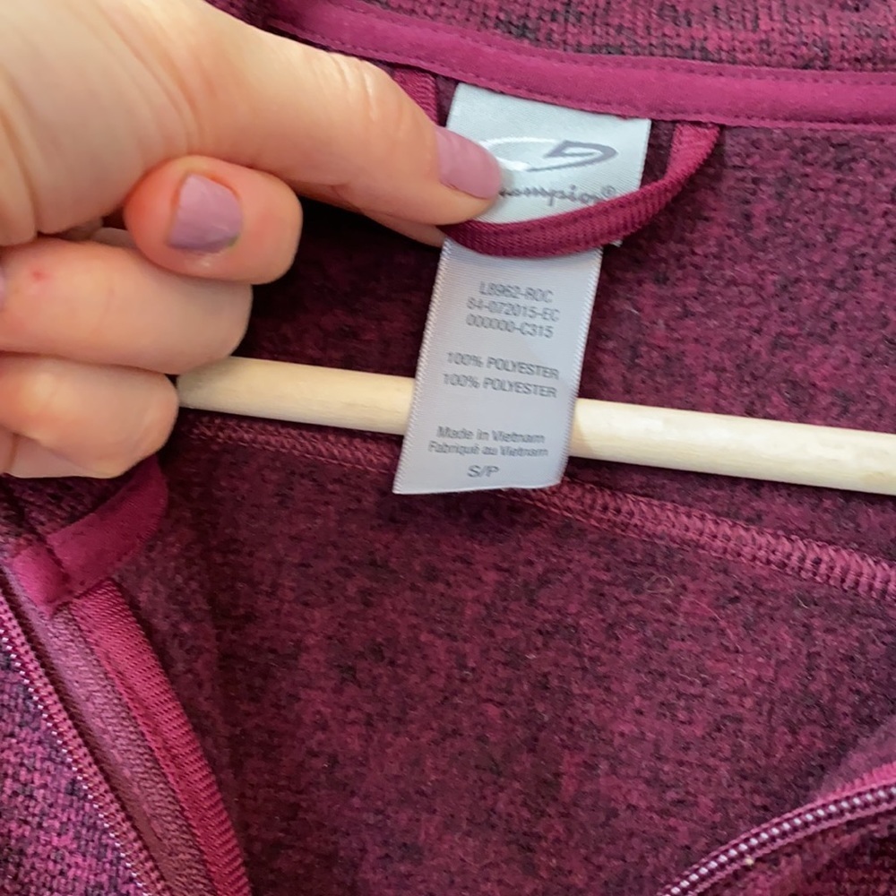 Champion Fleece Jacket Purple size Small - Picture 5 of 10